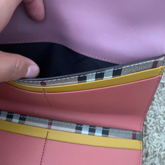 Burberry Pink Leather Long Wallet - Picture 7 of 10